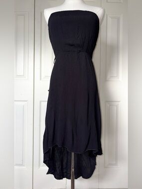 Guess Black Strapless High-Low Maxi Dress Size Small